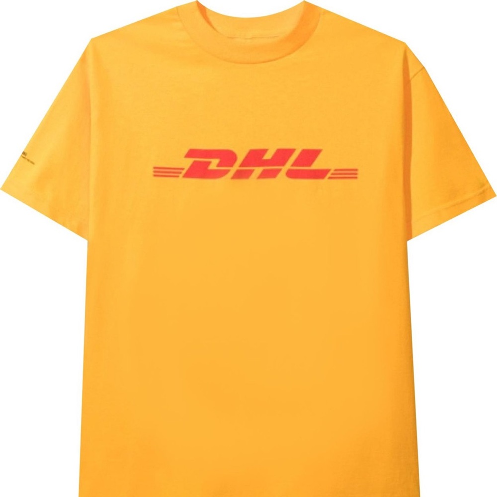 🔥 DHL x Anti Social Social Club Gold Yellow T-Shirt